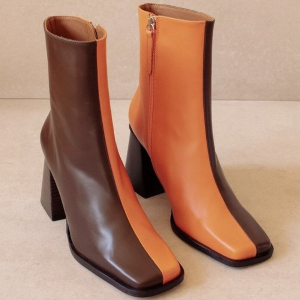 ALOHA’S South Bicolor Boot - Coffee / Pomelo Orange
